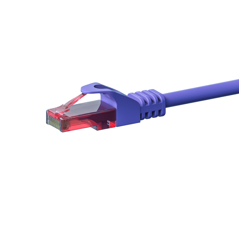 UTP CAT6 patchkabel 10m lilla - 100% kobber