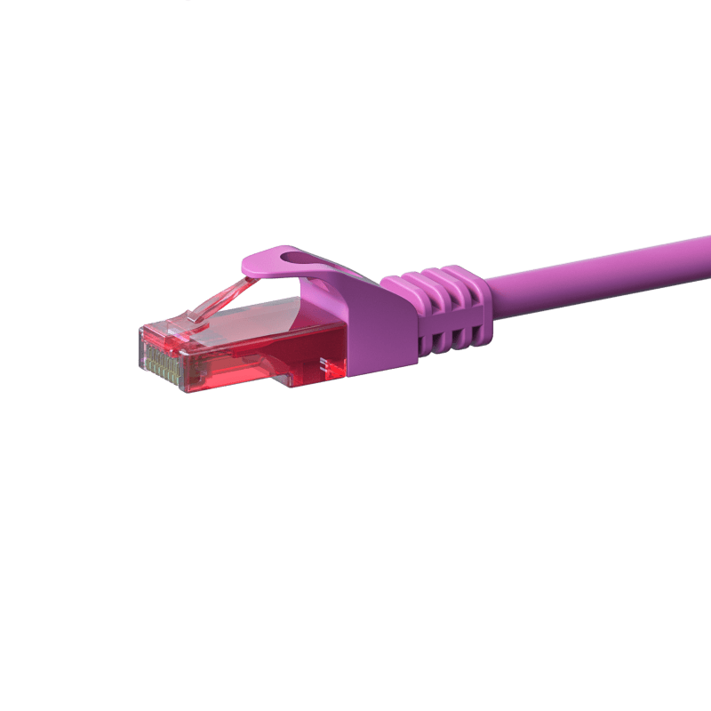 UTP CAT6 patchkabel 7,5m pink - 100% kobber