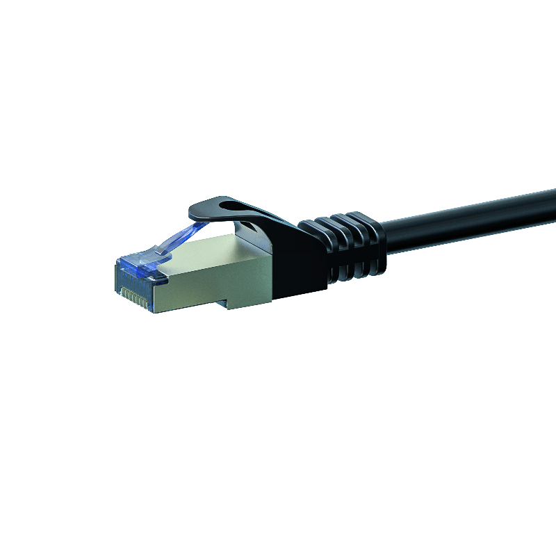 CAT6a S/FTP (PIMF) patchkabel 7,50m sort