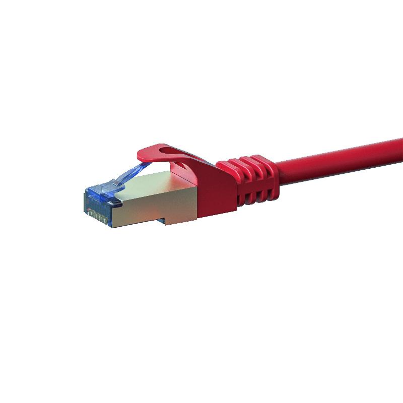 CAT6a S/FTP (PIMF) patchkabel 0,25m rødt