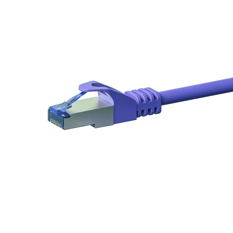 CAT6a S/FTP (PIMF) patchkabel 15m lilla