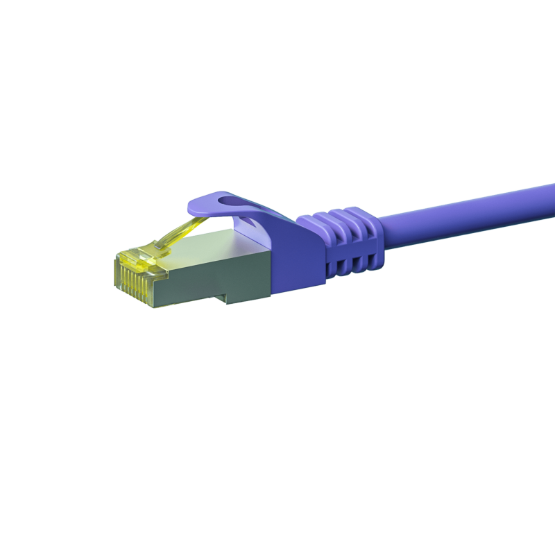 Cat7 S/FTP (PIMF) patchkabel 0,50 m lilla