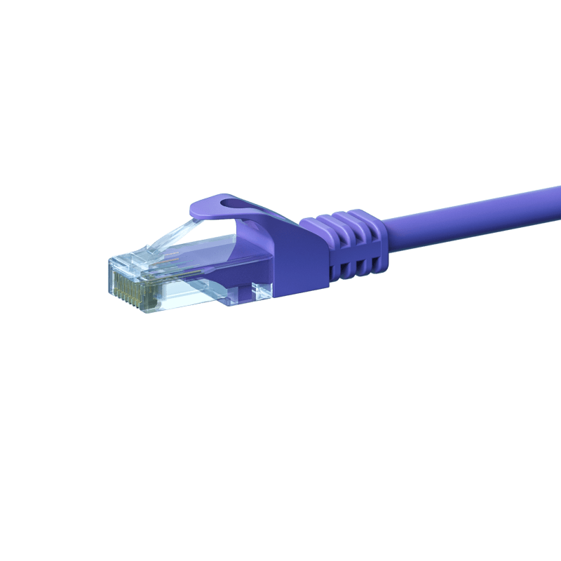 CAT6 UTP patch kabel 0,25m lilla - CCA