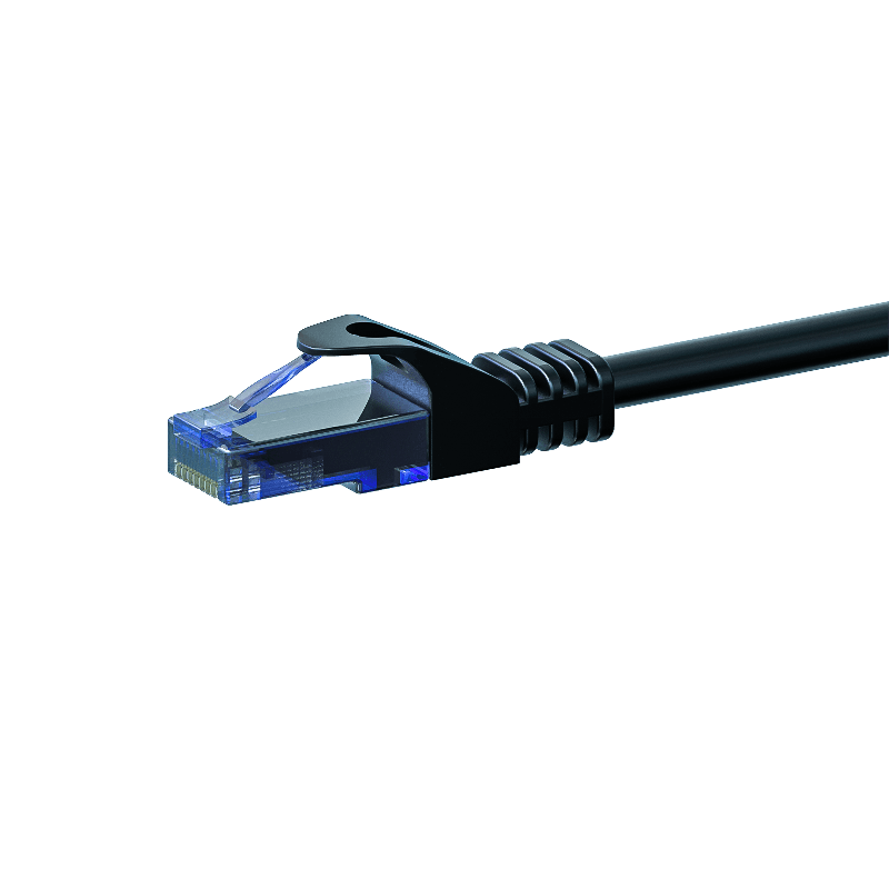 UTP CAT6a patchkabel 3m sort - 100% kobber