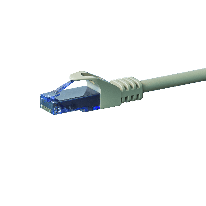 UTP CAT6a patchkabel 0,50m grå - 100% kobber