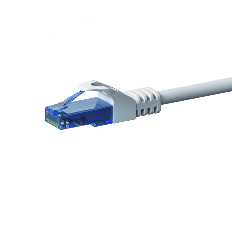 UTP CAT6a patchkabel 0,15m hvid - 100% kobber