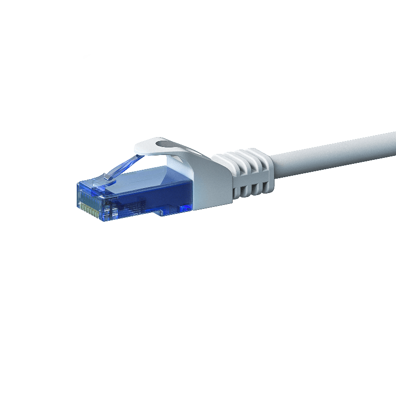 UTP CAT6a patchkabel 20m hvid - 100% kobber