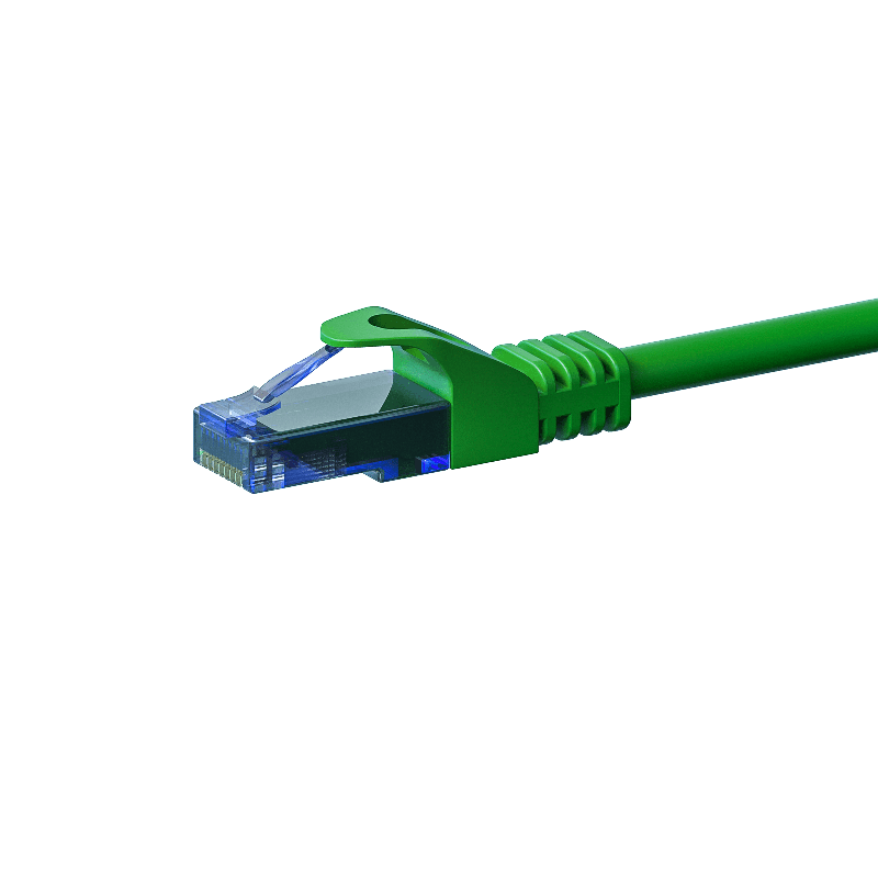 UTP CAT6a patchkabel 7,50m grøn - 100% kobber