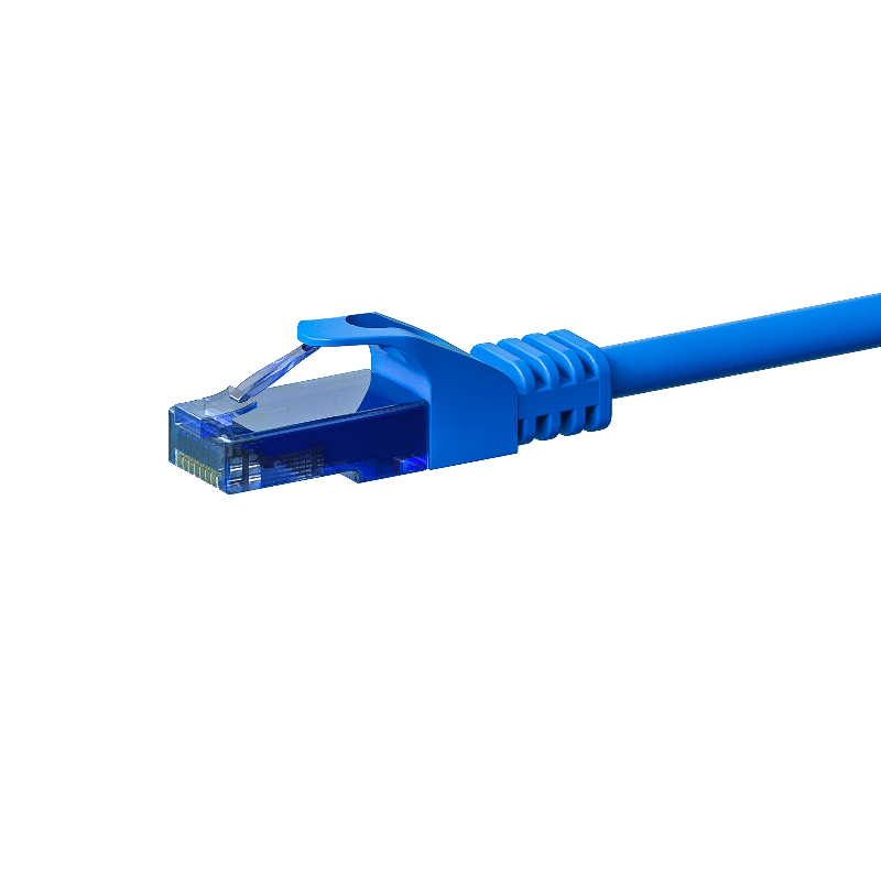 UTP CAT6a patchkabel 7,50m blå - 100% kobber