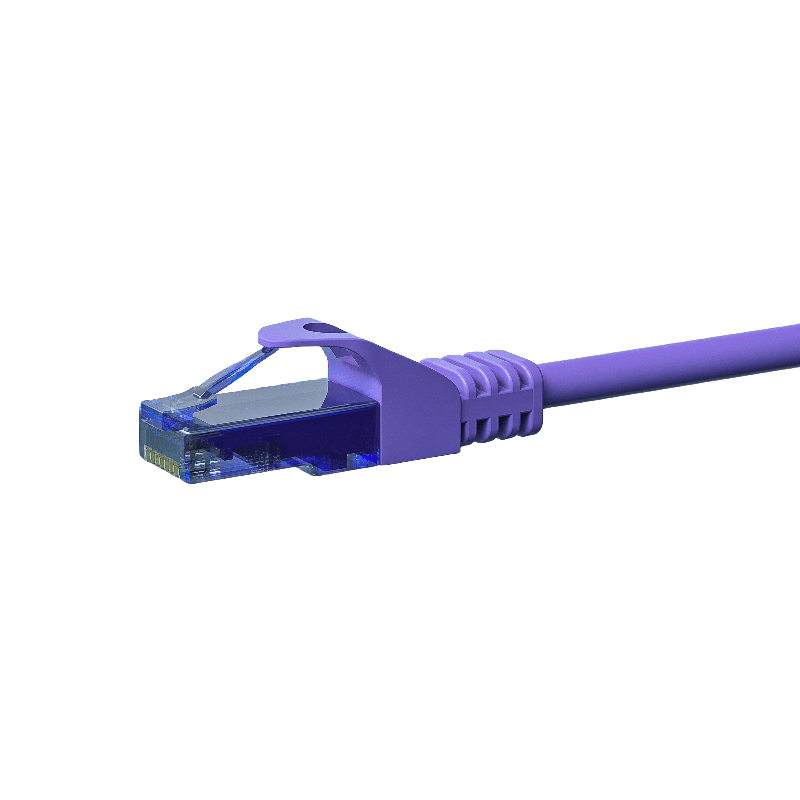 UTP CAT6a patchkabel 1,50m lilla - 100% kobber