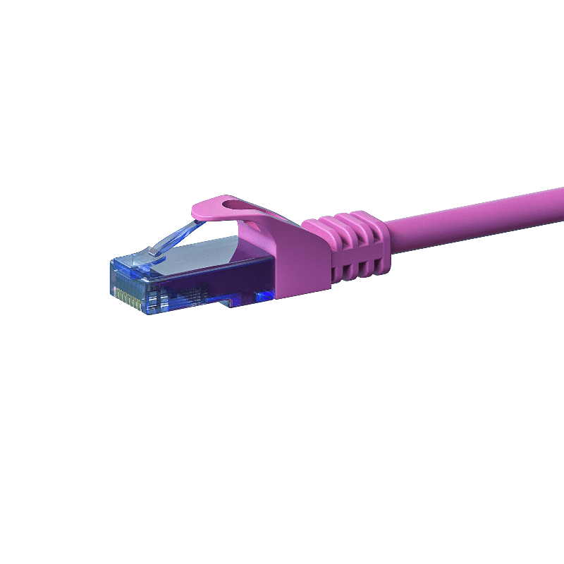 UTP CAT6a patchkabel 3m pink - 100% kobber