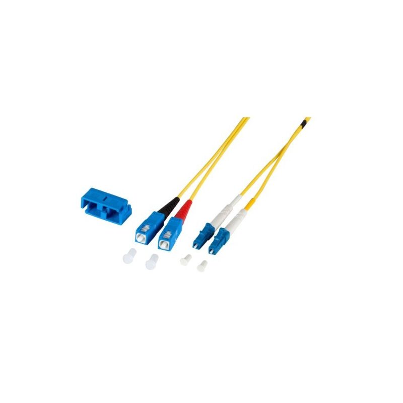 OS2 duplex fiberoptisk kabel LC-SC 7,50m