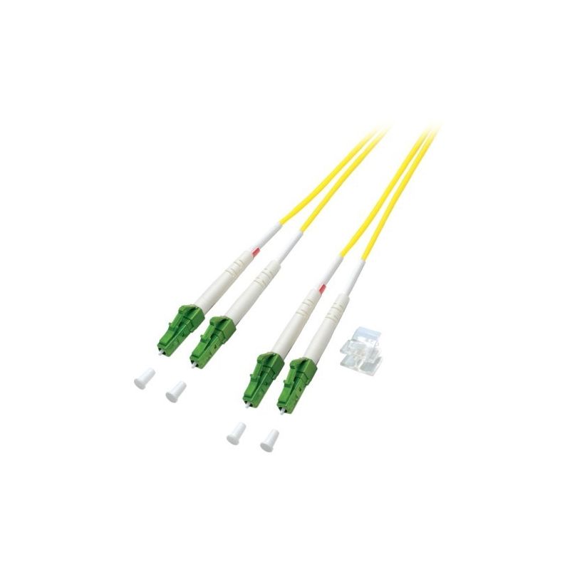 OS2 duplex fiberoptisk kabel LC/APC-LC/APC 2m
