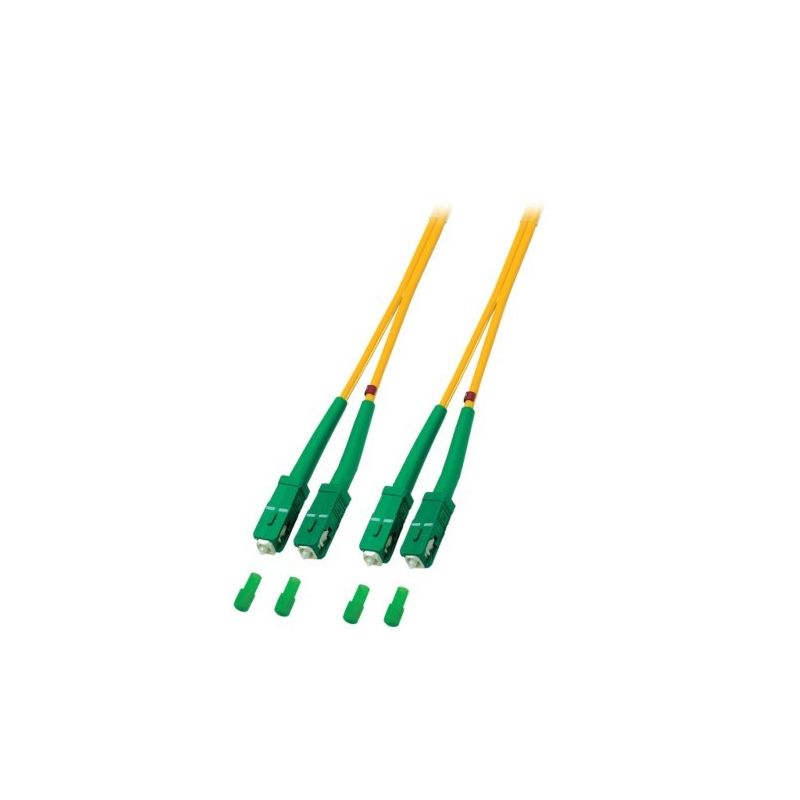 OS2 duplex fiberoptisk kabel SC/APC-SC/APC 0,50m