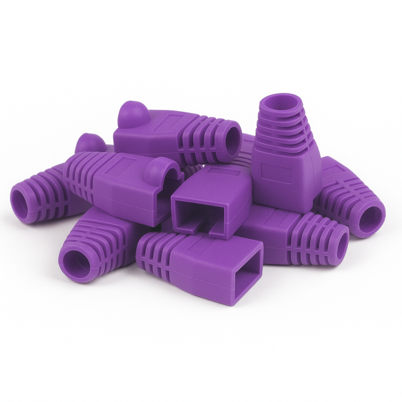 DANICOM RJ45 Kabelgennemføring Lilla - 10 stk