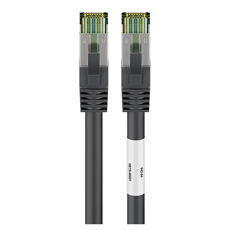 Cat8 S/FTP (PIMF) patchkabel 0,25m sort