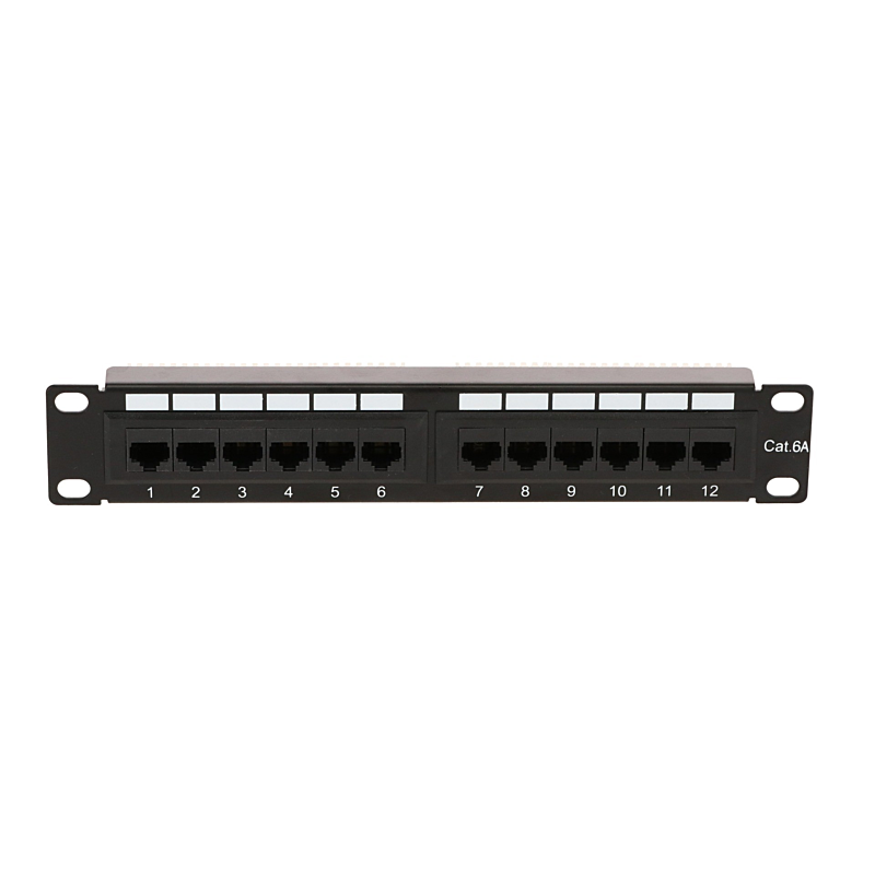 10 tommer CAT6a UTP patchpanel - 12 porte
