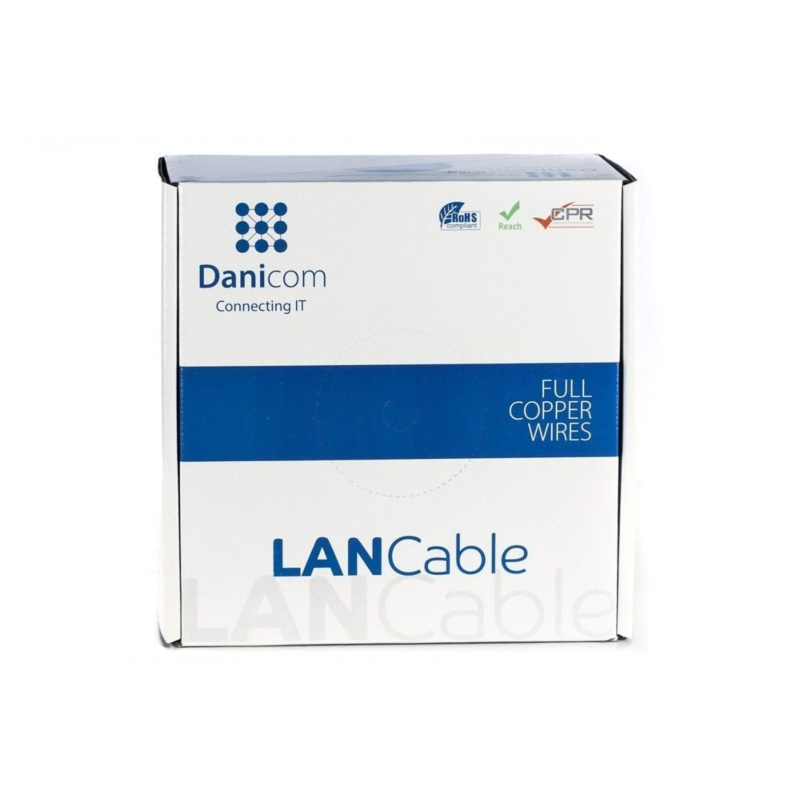 CAT8 S/FTP 50m kabel på rullestift - LSZH (Dca)