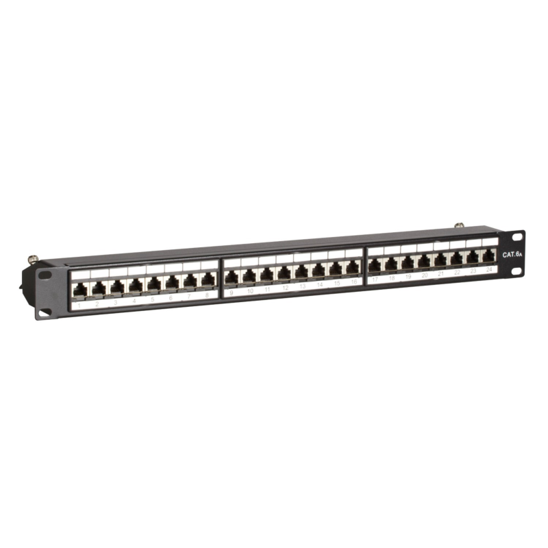 CAT6a STP patch panel - 24 porte