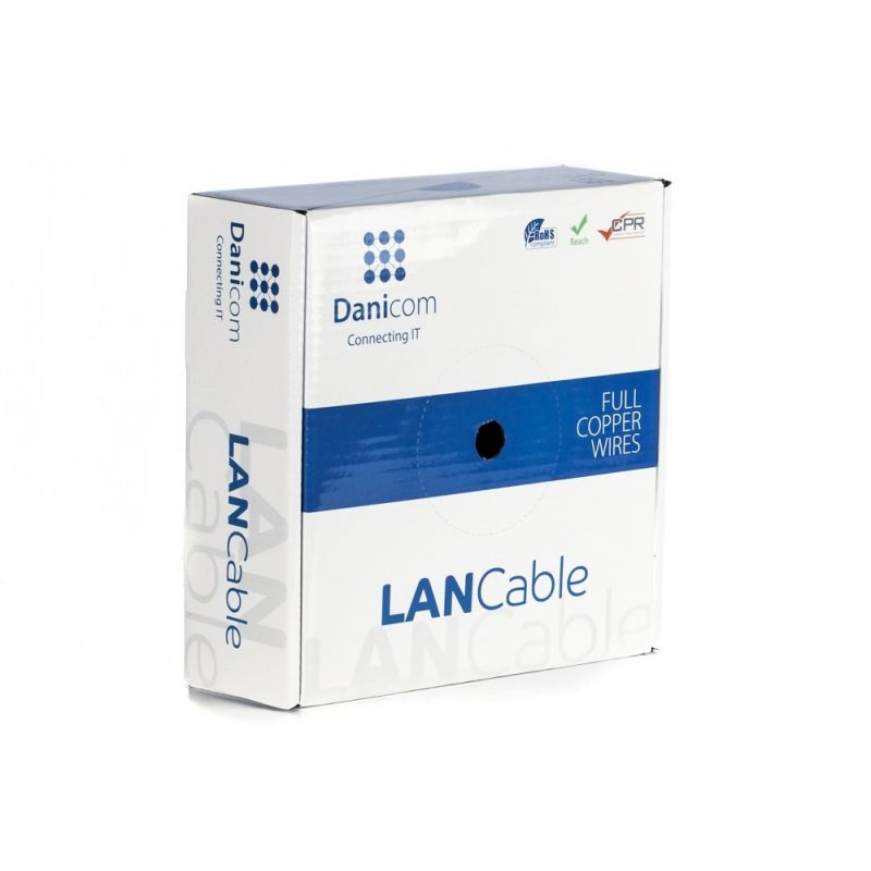 DANICOM CAT6 FTP 50m kabel på rulle fleksibel - PVC (Fca)