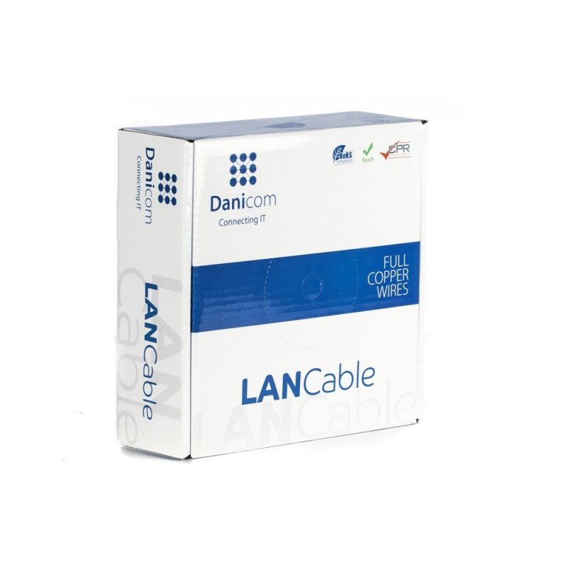 DANICOM CAT5E UTP 100m kabel på rulle fleksibel - PVC (Fca)