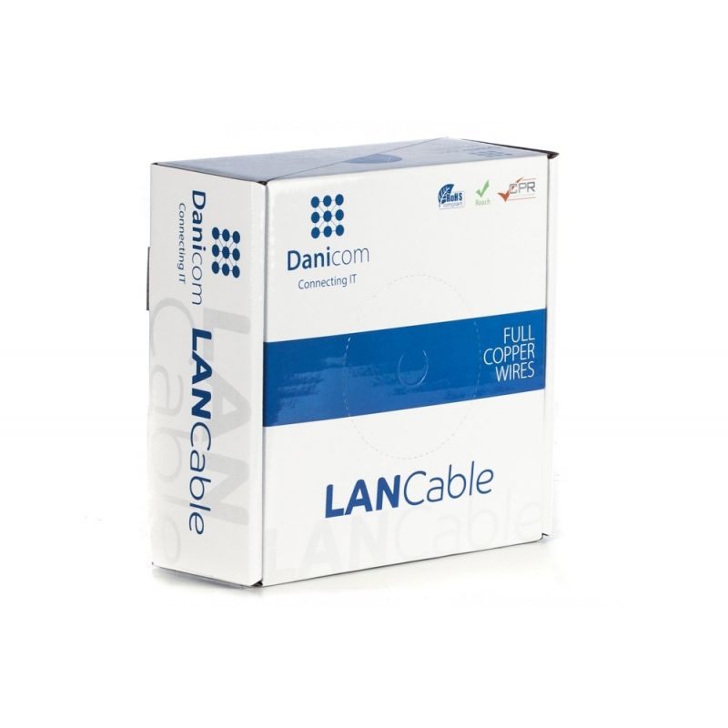 DANICOM CAT5E FTP 100m kabel på rulle fleksibel - PVC (Fca)