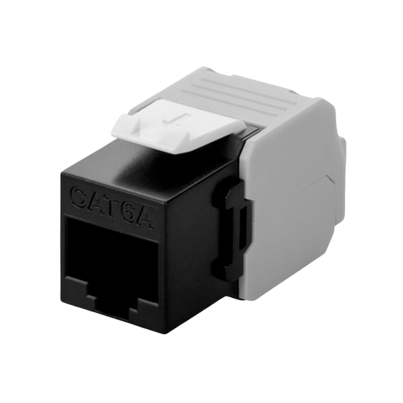 CAT6a UTP Keystone Connector - Værktøjsløs - Sort