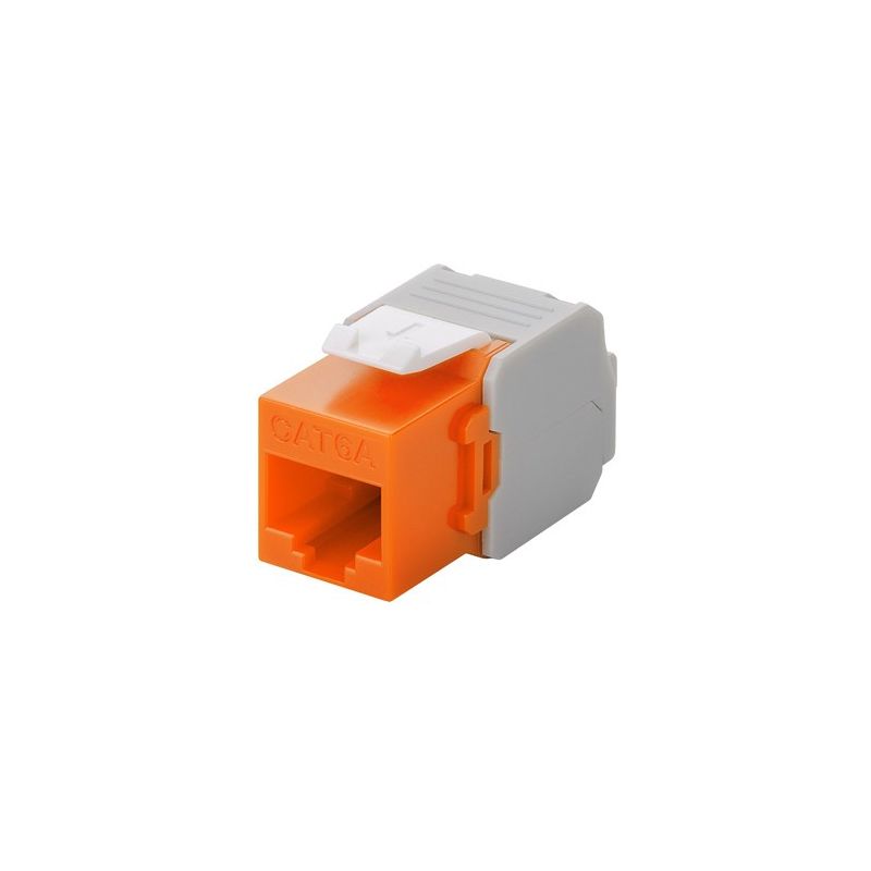 CAT6a UTP Keystone Connector - Værktøjsløs - Orange
