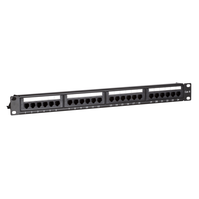 CAT6 UTP patch panel - 24 porte