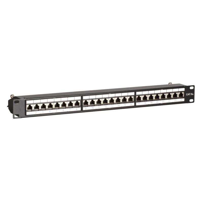 CAT6a STP patch panel - 24 porte