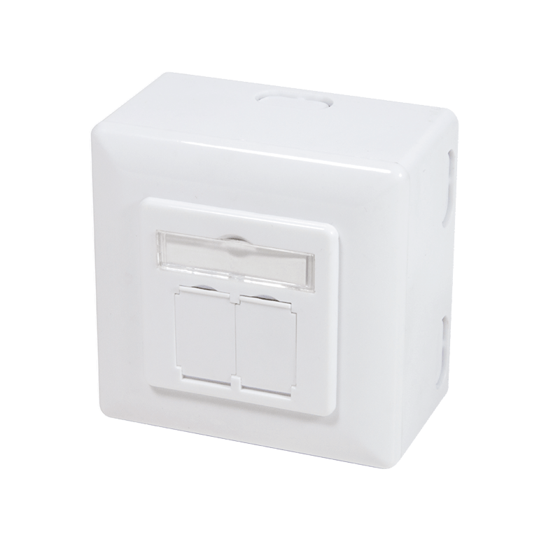 CAT6a UTP / STP overflademonteret boks, hvid