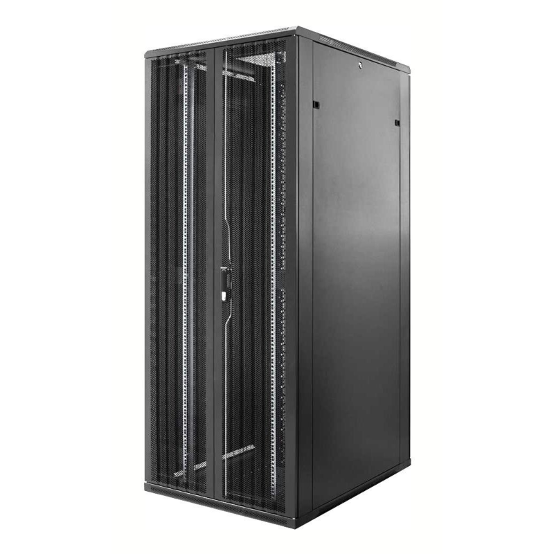 47U serverskab med dobbelt perforeret for- og bagdør 800x1000x2200mm (BxDxH)