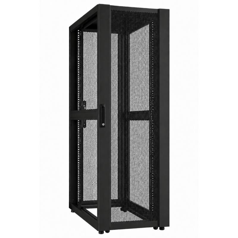 42U Datacenter serverskab med perforeret låge 600x1000x2000mm (BxDxH)