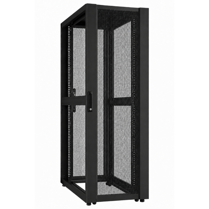52U Datacenter serverskab med perforeret låge 800x1200x2400mm (BxDxH)
