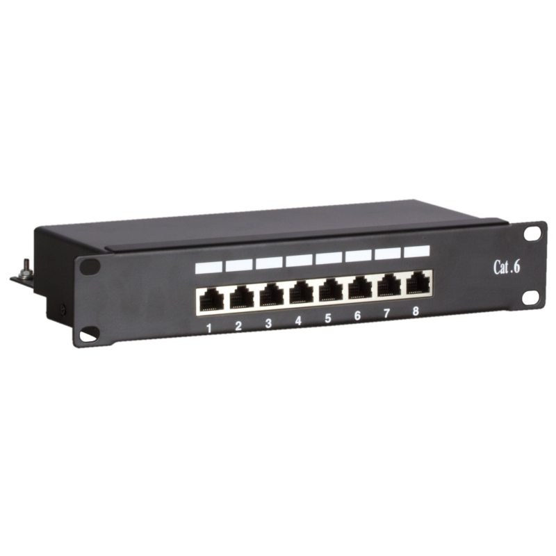 10 tommer CAT6 FTP patch panel - 8 porte