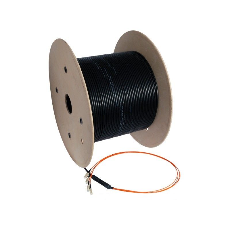 OM3 custom fiberoptisk kabel 24 fibre inkl. stik