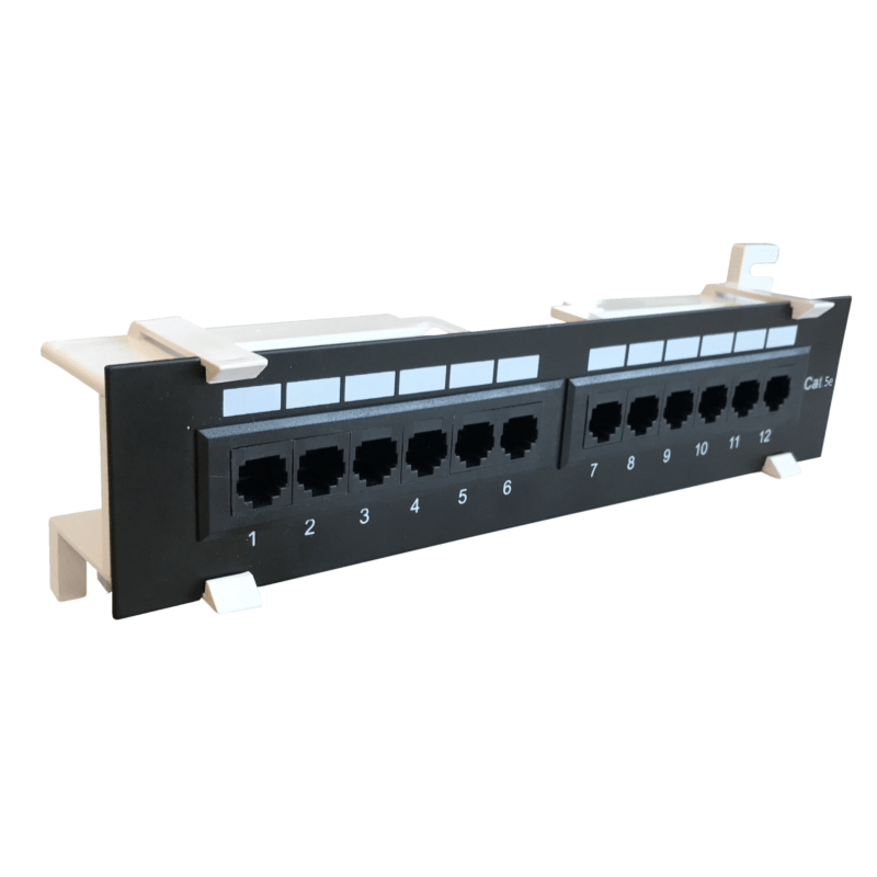 CAT5e UTP vægmonteret patchpanel - 12 porte