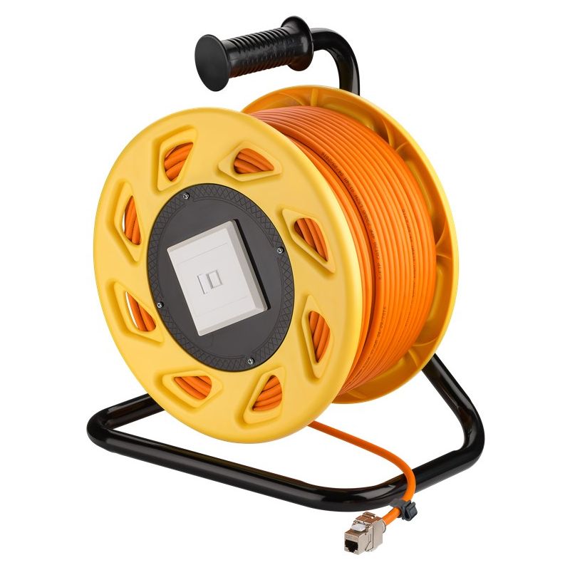 CAT7 S/FTP-kabelrulle med CAT6a Keystone-stik - RJ45 - 50 meter