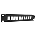 10 tommer UTP patch panel til keystones - 10 porte