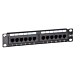 10 tommer CAT6 UTP patchpanel - 12 porte